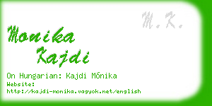 monika kajdi business card